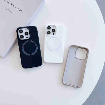 For iPhone 13 MagSafe Magnetic Liquid Silicone Phone Case(Black) by buy2fix