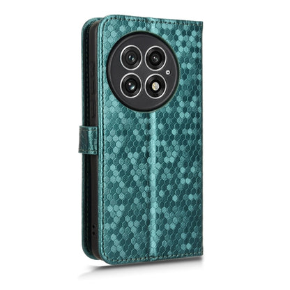 For OnePlus 13 5G Honeycomb Dot Texture Leather Phone Case(Green) by buy2fix