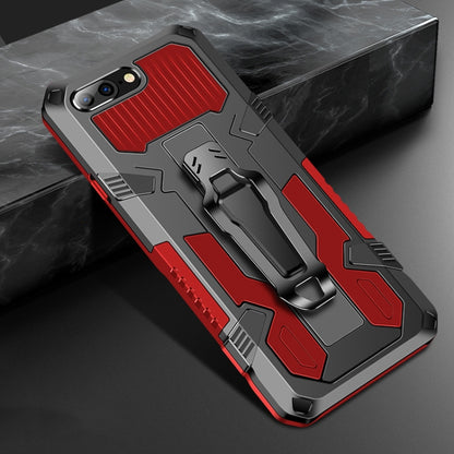 For iPhone 8 Plus & 7 Plus Machine Armor Warrior Shockproof PC + TPU Protective Case(Red) by buy2fix