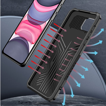 For iPhone 8 Plus & 7 Plus Machine Armor Warrior Shockproof PC + TPU Protective Case(Red) by buy2fix