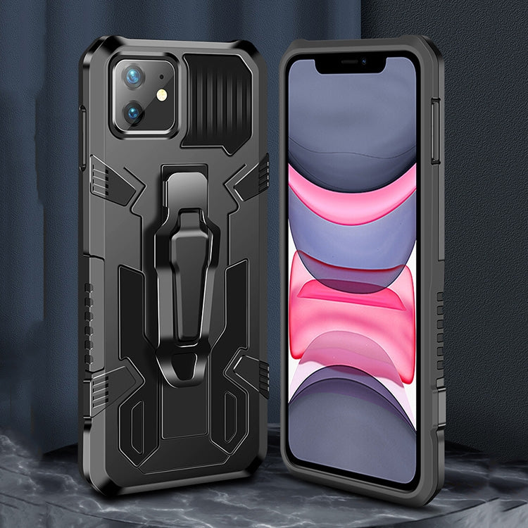 For iPhone 11 Machine Armor Warrior Shockproof PC + TPU Protective Case(Space Gray) by buy2fix