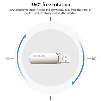 Teclast Leishen Plus Series USB3.0 Twister Flash Drive, Memory:64GB(Silver) - USB Flash Drives by TECLAST | Online Shopping UK | buy2fix