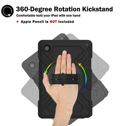 For Samsung Galaxy Tab A8 X200 X Rotation PC Hybrid Silicone Tablet Case with Strap(Full Black) - Other Galaxy Tab PC by buy2fix | Online Shopping UK | buy2fix