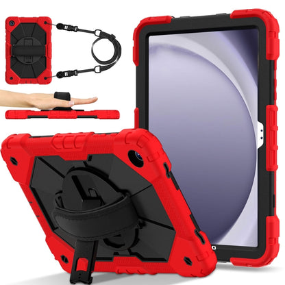 For Samsung Galaxy Tab A9+ X216 Contrast Color Robot C2 Silicone Hybrid PC Tablet Case(Red Black) - Galaxy Tab A9+ by buy2fix | Online Shopping UK | buy2fix