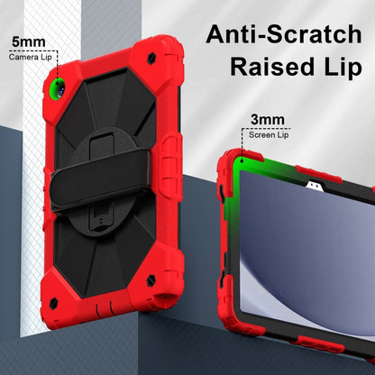 For Samsung Galaxy Tab A9+ X216 Contrast Color Robot C2 Silicone Hybrid PC Tablet Case(Red Black) - Galaxy Tab A9+ by buy2fix | Online Shopping UK | buy2fix