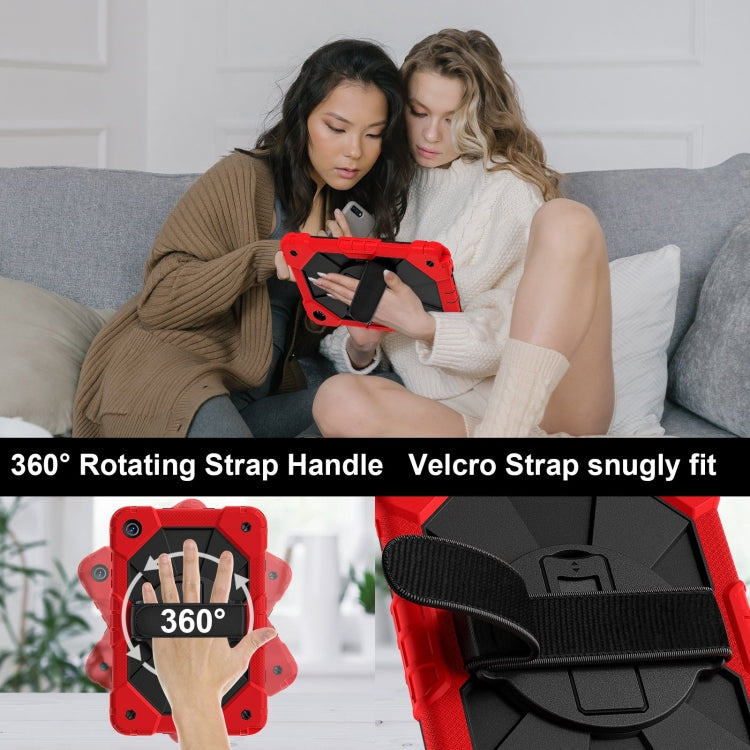 For Samsung Galaxy Tab A9+ X216 Contrast Color Robot C2 Silicone Hybrid PC Tablet Case(Red Black) - Galaxy Tab A9+ by buy2fix | Online Shopping UK | buy2fix