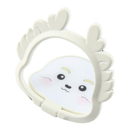 Cartoon Dragon Phone Metal Rotatable Ring Holder(White) - Ring Holder by buy2fix | Online Shopping UK | buy2fix