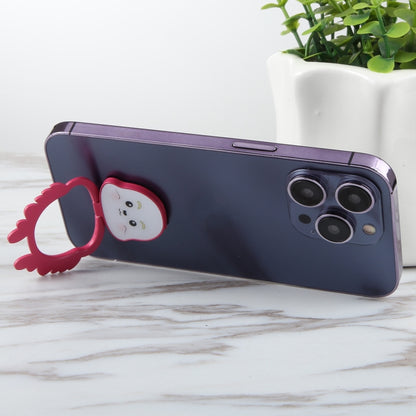 Cartoon Dragon Phone Metal Rotatable Ring Holder(Rose Red) - Ring Holder by buy2fix | Online Shopping UK | buy2fix