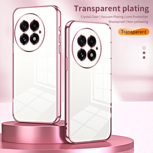 For OnePlus 13 Transparent Plating Fine Hole Phone Case(Transparent) by buy2fix