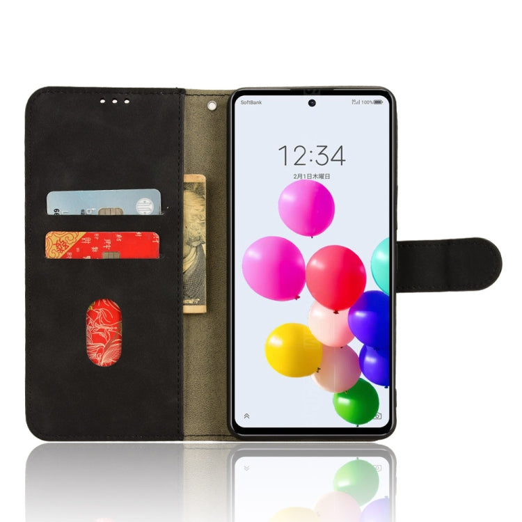 For ZTE Anshin Family Skin Feel Magnetic Flip Leather Phone Case(Black) - ZTE Cases by buy2fix | Online Shopping UK | buy2fix