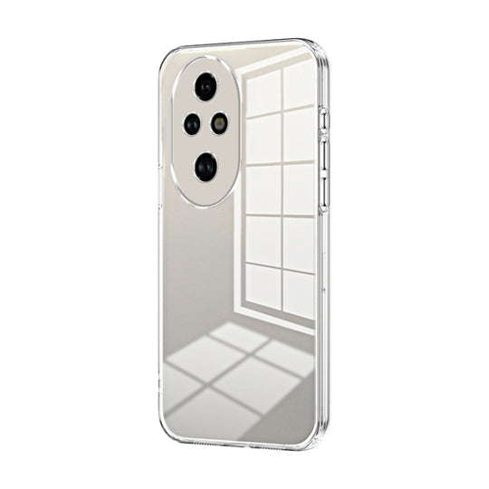 For Honor 200 Pro Transparent Plating Fine Hole Phone Case(Transparent)