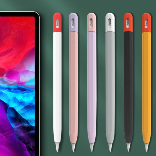 For Apple Pencil (USB-C) Stylus Pen Protective Cover with Nib Cover(Grey+White) by buy2fix