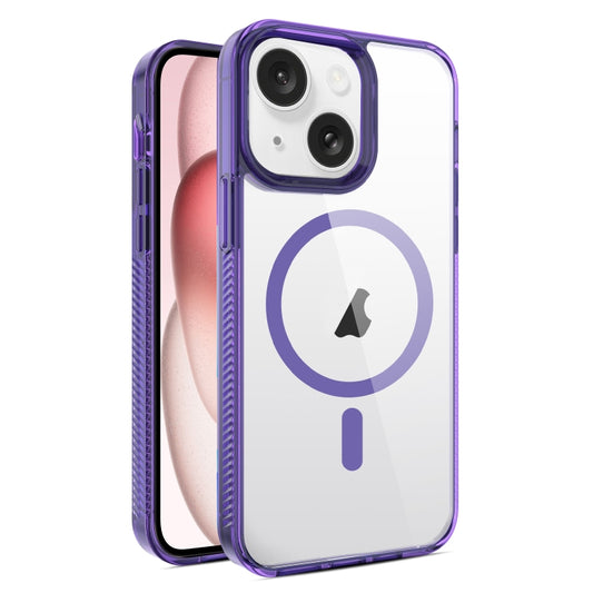 For iPhone 15 Plus 2.5mm MagSafe Acrylic Hybrid TPU Phone Case(Deep Purple) - iPhone 15 Plus Cases by buy2fix | Online Shopping UK | buy2fix
