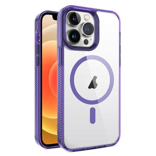 For iPhone 12 / 12 Pro 2.5mm MagSafe Acrylic Hybrid TPU Phone Case(Deep Purple) - iPhone 12 / 12 Pro Cases by buy2fix | Online Shopping UK | buy2fix