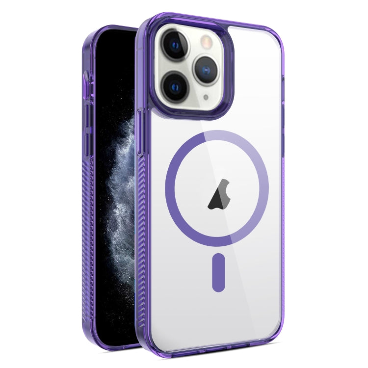 For iPhone 11 Pro 2.5mm MagSafe Acrylic Hybrid TPU Phone Case(Deep Purple) - iPhone 11 Pro Cases by buy2fix | Online Shopping UK | buy2fix