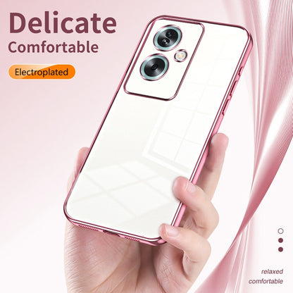 For OPPO A79 5G / A2 Transparent Plating Fine Hole Phone Case(Silver) - OPPO Cases by buy2fix | Online Shopping UK | buy2fix