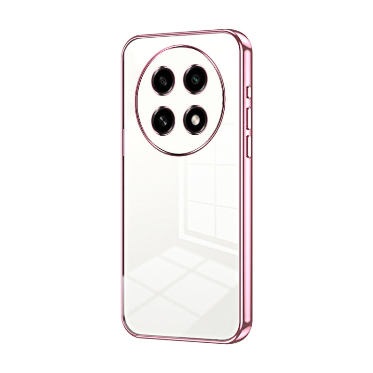 For OPPO A2 Pro Transparent Plating Fine Hole Phone Case(Pink) - A2 Pro Cases by buy2fix | Online Shopping UK | buy2fix