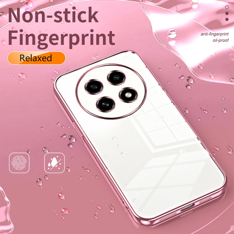 For OPPO A2 Pro Transparent Plating Fine Hole Phone Case(Pink) - A2 Pro Cases by buy2fix | Online Shopping UK | buy2fix