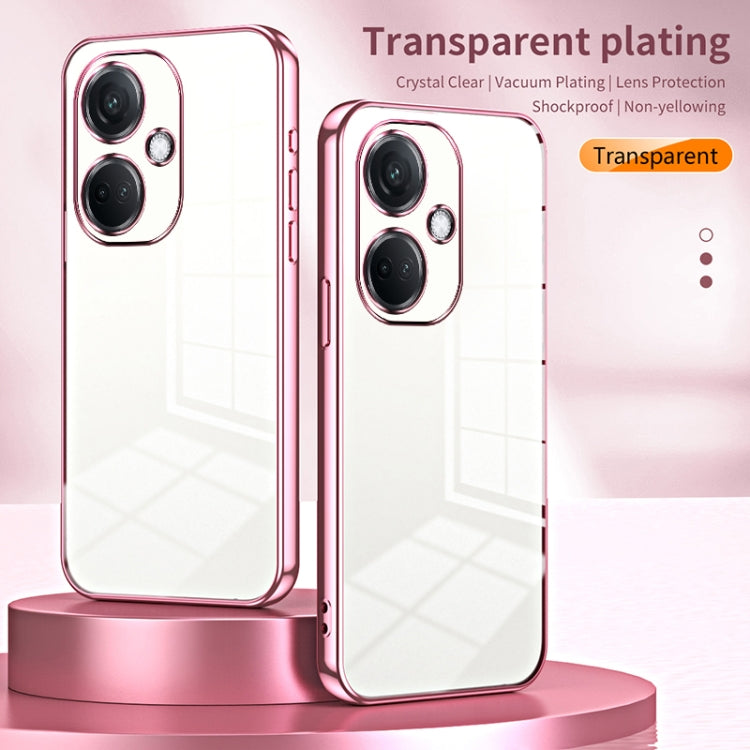 For OPPO K11 Transparent Plating Fine Hole Phone Case(Purple) - OPPO Cases by buy2fix | Online Shopping UK | buy2fix