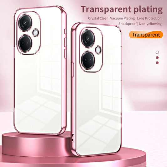 For OPPO K11 Transparent Plating Fine Hole Phone Case(Transparent) by buy2fix