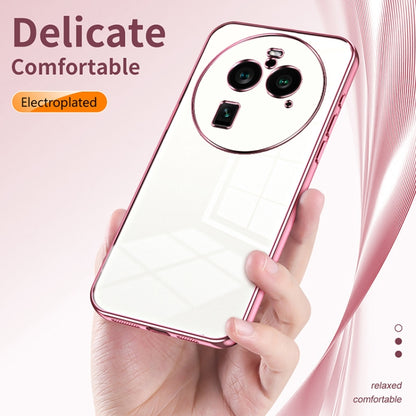 For OPPO Find X6 Pro Transparent Plating Fine Hole Phone Case(Purple) - OPPO Cases by buy2fix | Online Shopping UK | buy2fix