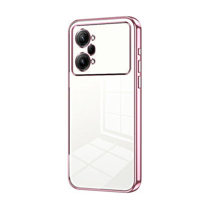 For OPPO K10 Pro Transparent Plating Fine Hole Phone Case(Pink) - OPPO Cases by buy2fix | Online Shopping UK | buy2fix
