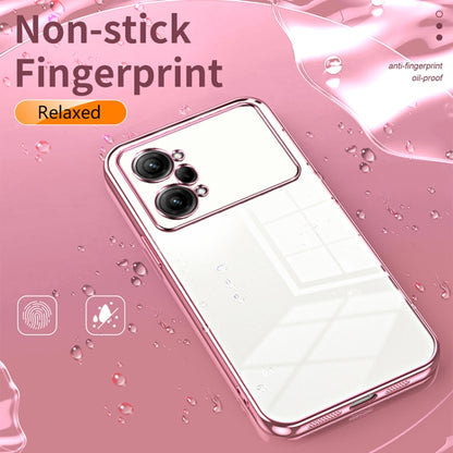 For OPPO K10 Pro Transparent Plating Fine Hole Phone Case(Pink) - OPPO Cases by buy2fix | Online Shopping UK | buy2fix