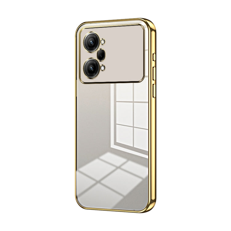For OPPO K10 Pro Transparent Plating Fine Hole Phone Case(Gold) - OPPO Cases by buy2fix | Online Shopping UK | buy2fix
