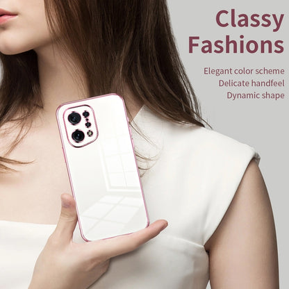 For OPPO Find X5 Transparent Plating Fine Hole Phone Case(Gold) - OPPO Cases by buy2fix | Online Shopping UK | buy2fix