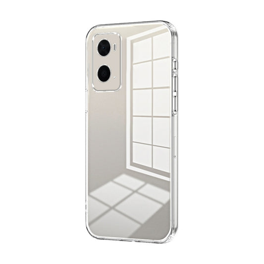 For OPPO A36 / A76 / A96 4G Global Transparent Plating Fine Hole Phone Case(Transparent) - OPPO Cases by buy2fix | Online Shopping UK | buy2fix