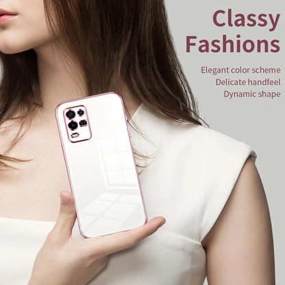 For OPPO K9x Transparent Plating Fine Hole Phone Case(Purple) - OPPO Cases by buy2fix | Online Shopping UK | buy2fix