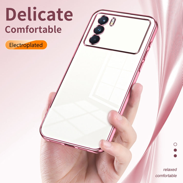 For OPPO K9 Pro Transparent Plating Fine Hole Phone Case(Purple) - OPPO Cases by buy2fix | Online Shopping UK | buy2fix