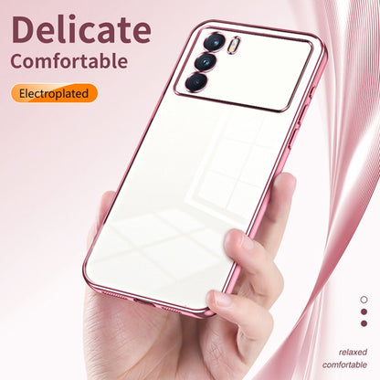 For OPPO K9 Pro Transparent Plating Fine Hole Phone Case(Pink) - OPPO Cases by buy2fix | Online Shopping UK | buy2fix