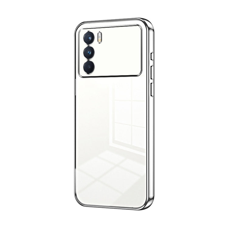 For OPPO K9 Pro Transparent Plating Fine Hole Phone Case(Silver) - OPPO Cases by buy2fix | Online Shopping UK | buy2fix