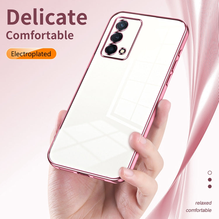 For OPPO K9 Transparent Plating Fine Hole Phone Case(Transparent) - OPPO Cases by buy2fix | Online Shopping UK | buy2fix