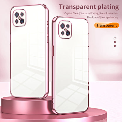 For OPPO A92s / Reno4 Z 5G Transparent Plating Fine Hole Phone Case(Gold) - OPPO Cases by buy2fix | Online Shopping UK | buy2fix