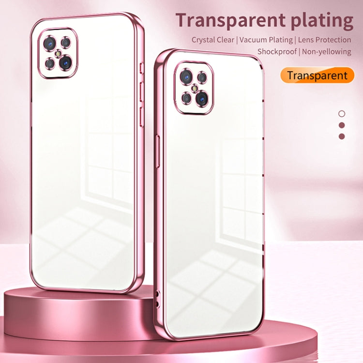 For OPPO A92s / Reno4 Z 5G Transparent Plating Fine Hole Phone Case(Silver) - OPPO Cases by buy2fix | Online Shopping UK | buy2fix