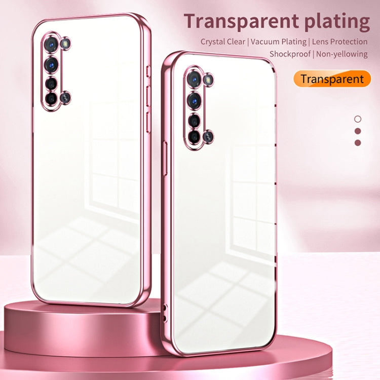 For OPPO Reno3 5G / Find X2 Lite Transparent Plating Fine Hole Phone Case(Purple) - OPPO Cases by buy2fix | Online Shopping UK | buy2fix