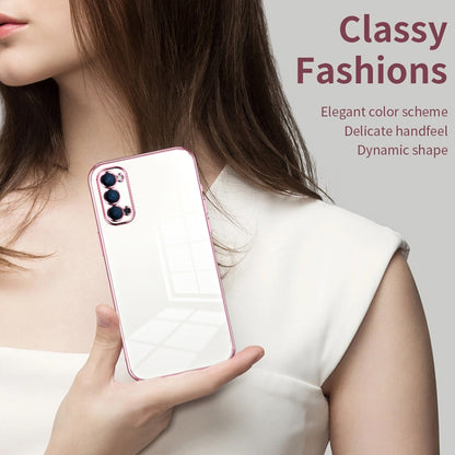 For OPPO Reno4 Transparent Plating Fine Hole Phone Case(Gold) - OPPO Cases by buy2fix | Online Shopping UK | buy2fix