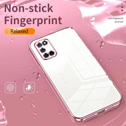 For OPPO A52 / A72 / A92 Transparent Plating Fine Hole Phone Case(Silver) - OPPO Cases by buy2fix | Online Shopping UK | buy2fix