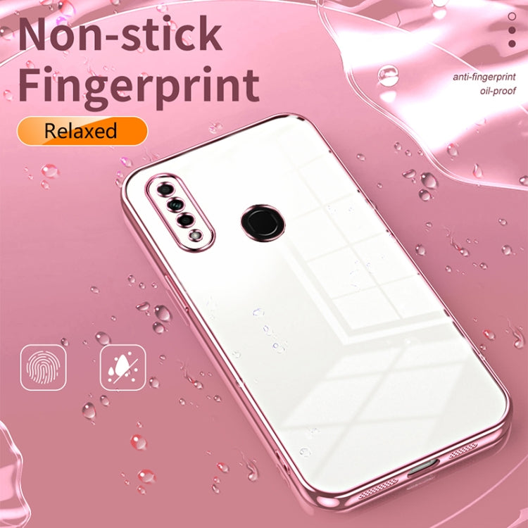 For OPPO A8 / A31 2020 Transparent Plating Fine Hole Phone Case(Pink) - OPPO Cases by buy2fix | Online Shopping UK | buy2fix