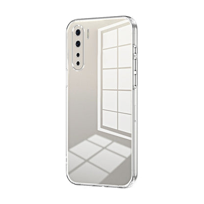 For OPPO A91 Transparent Plating Fine Hole Phone Case(Transparent) - OPPO Cases by buy2fix | Online Shopping UK | buy2fix