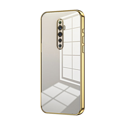 For OPPO Reno2 Z / Reno2 F Transparent Plating Fine Hole Phone Case(Gold) - OPPO Cases by buy2fix | Online Shopping UK | buy2fix