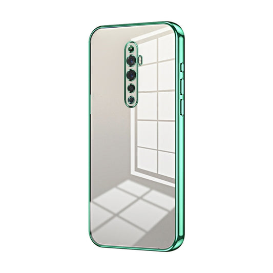For OPPO Reno2 Z / Reno2 F Transparent Plating Fine Hole Phone Case(Green) - OPPO Cases by buy2fix | Online Shopping UK | buy2fix
