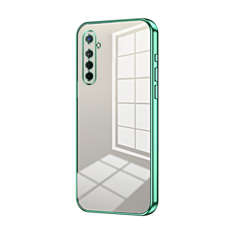 For OPPO K5 / Realme XT/XT 730G Transparent Plating Fine Hole Phone Case(Green) - OPPO Cases by buy2fix | Online Shopping UK | buy2fix