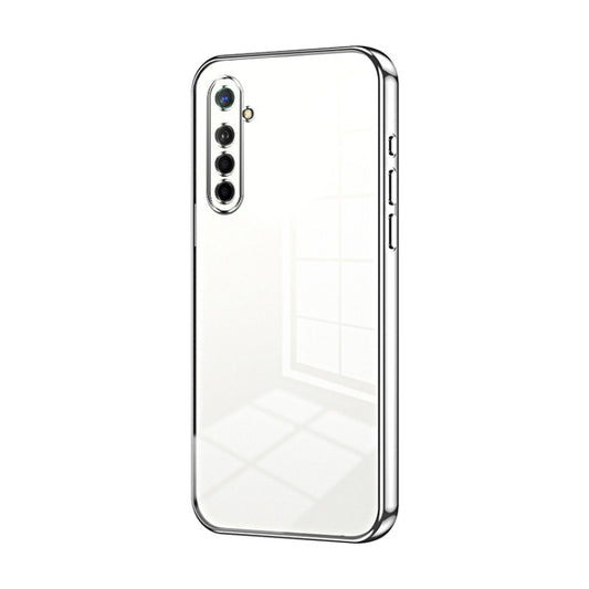 For OPPO K5 / Realme XT/XT 730G Transparent Plating Fine Hole Phone Case(Silver) - OPPO Cases by buy2fix | Online Shopping UK | buy2fix