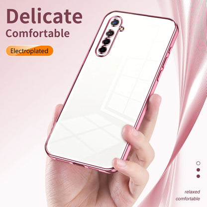 For OPPO K5 / Realme XT/XT 730G Transparent Plating Fine Hole Phone Case(Silver) - OPPO Cases by buy2fix | Online Shopping UK | buy2fix