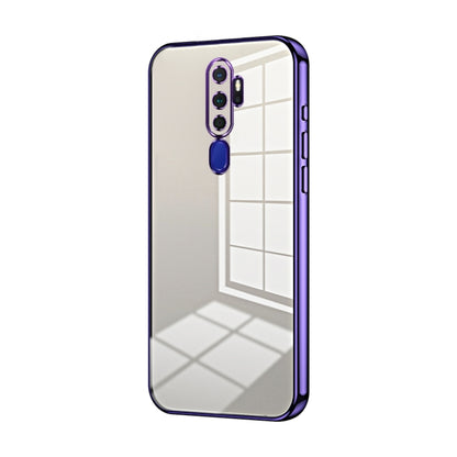 For OPPO A11x / A9 2020 Transparent Plating Fine Hole Phone Case(Purple) - OPPO Cases by buy2fix | Online Shopping UK | buy2fix