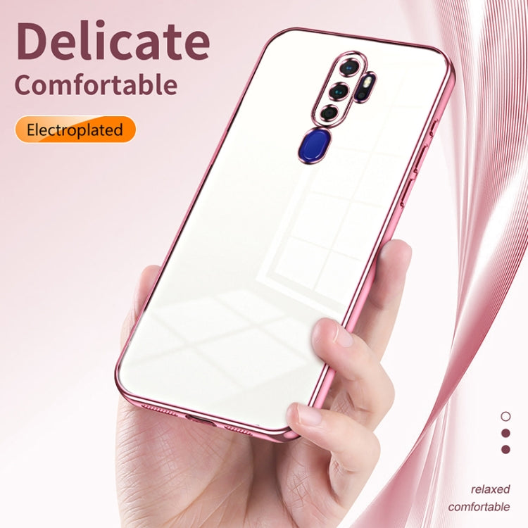 For OPPO A11x / A9 2020 Transparent Plating Fine Hole Phone Case(Purple) - OPPO Cases by buy2fix | Online Shopping UK | buy2fix