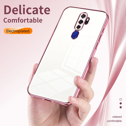 For OPPO A11x / A9 2020 Transparent Plating Fine Hole Phone Case(Transparent) - OPPO Cases by buy2fix | Online Shopping UK | buy2fix